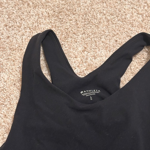 Athleta Conscious Crop Top - A-C Cup - Black - Highneck - Picture 2 of 7